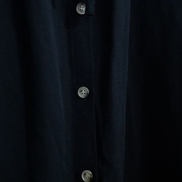 NEW Hatch Collection Jenna Ruffle Button Front Midi Dress Black Maternity XS - Picture 8 of 11